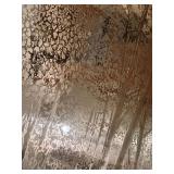 J. Hardelin Signed Metallic Forest Scene Framed Artwork J. Hardelin Signed Metallic Forest Scene Framed Artwork