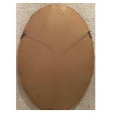 Vintage Oval Wall Mirror with Ornate Gold Frame Vintage Oval Wall Mirror with Ornate Gold Frame