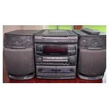Aiwa NSX-V50 Stereo System with Dual Cassette, CD Changer, Speakers, and Remote Aiwa NSX-V50 Stereo System with Dual Cassette, CD Changer, Speakers, and Remote