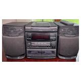 Aiwa NSX-V50 Stereo System with Dual Cassette, CD Changer, Speakers, and Remote Aiwa NSX-V50 Stereo System with Dual Cassette, CD Changer, Speakers, and Remote