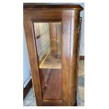 Pulaski Oak Console Cabinet with Leaded Glass Doors Pulaski Oak Console Cabinet with Leaded Glass Doors