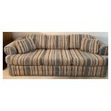 Striped Upholstered Sleeper Sofa with Cushions Striped Upholstered Sleeper Sofa with Cushions