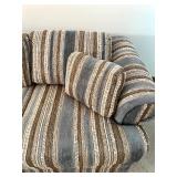 Striped Upholstered Sleeper Sofa with Cushions Striped Upholstered Sleeper Sofa with Cushions