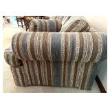 Striped Upholstered Sleeper Sofa with Cushions Striped Upholstered Sleeper Sofa with Cushions