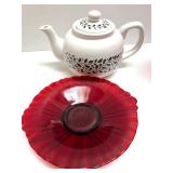 Holiday Glassware, Mikasa Server, Teapot, Baskets and Kitchen Decor Collection Holiday Glassware, Mikasa Server, Teapot, Baskets and Kitchen Decor Collection