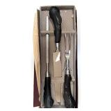 Eclectic Tableware Set with Butterfly Vase, Glasses, Plate, and Carving Utensils Eclectic Tableware Set with Butterfly Vase, Glasses, Plate, and Carving Utensils