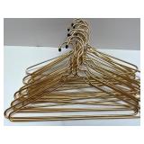Set of 10 Gold Metal Clothes Hangers Set of 10 Gold Metal Clothes Hangers