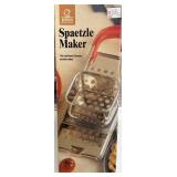 Kitchenware Bundle: Stainless Steel Chafer, V-Slicer, Spaetzle Maker, Baking Stone, Mini Angel Food Cake Pan, Floral Bowl Kitchenware Bundle: Stainless Steel Chafer, V-Slicer, Spaetzle Maker, Baking Stone, Mini Angel Food Cake Pan, Floral Bowl