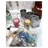 Mixed Lot of Candle Holders, Candles and Decorative Home Accents Mixed Lot of Candle Holders, Candles and Decorative Home Accents