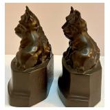 Pair of Vintage Cast Metal Dog Bookends Pair of Vintage Cast Metal Dog Bookends