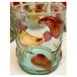Hand-Blown Glass Pitcher and 10 Chili Pepper Tumblers Set Hand-Blown Glass Pitcher and 10 Chili Pepper Tumblers Set