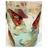 Hand-Blown Glass Pitcher and 10 Chili Pepper Tumblers Set Hand-Blown Glass Pitcher and 10 Chili Pepper Tumblers Set