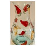 Hand-Blown Glass Pitcher and 10 Chili Pepper Tumblers Set Hand-Blown Glass Pitcher and 10 Chili Pepper Tumblers Set