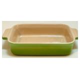 Set of 3 Le Creuset Green Stoneware Baking Dishes Set of 3 Le Creuset Green Stoneware Baking Dishes