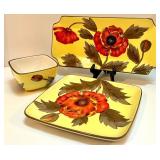La Dolce Vita Red Poppy Embossed Collection Serving Set by JJD Designs La Dolce Vita Red Poppy Embossed Collection Serving Set by JJD Designs
