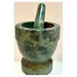 Green Marble Mortar and Pestle Set Green Marble Mortar and Pestle Set