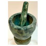 Green Marble Mortar and Pestle Set Green Marble Mortar and Pestle Set