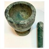 Green Marble Mortar and Pestle Set Green Marble Mortar and Pestle Set