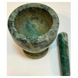Green Marble Mortar and Pestle Set Green Marble Mortar and Pestle Set