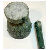 Green Marble Mortar and Pestle Set Green Marble Mortar and Pestle Set