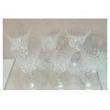 Crystal Decanter with Stopper and 12 Cut Crystal Stemware Glasses Crystal Decanter with Stopper and 12 Cut Crystal Stemware Glasses