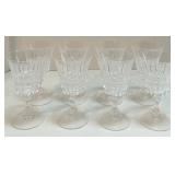 Crystal Decanter with Stopper and 12 Cut Crystal Stemware Glasses Crystal Decanter with Stopper and 12 Cut Crystal Stemware Glasses