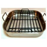 Gourmet Buffet 16 Inch Stainless Steel Roasting Pan with Rack and Cast Aluminum Grill Pan Gourmet Buffet 16 Inch Stainless Steel Roasting Pan with Rack and Cast Aluminum Grill Pan