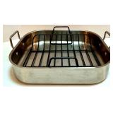 Gourmet Buffet 16 Inch Stainless Steel Roasting Pan with Rack and Cast Aluminum Grill Pan Gourmet Buffet 16 Inch Stainless Steel Roasting Pan with Rack and Cast Aluminum Grill Pan