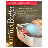 Gourmet Buffet 16 Inch Stainless Steel Roasting Pan with Rack and Cast Aluminum Grill Pan Gourmet Buffet 16 Inch Stainless Steel Roasting Pan with Rack and Cast Aluminum Grill Pan