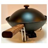Asian Style Electric Wok Set with Tang Dynasty Plates, Cast Iron Teapot, and Tableware Asian Style Electric Wok Set with Tang Dynasty Plates, Cast Iron Teapot, and Tableware