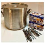 Seafood Boil Set with Large Stock Pot, Butter Warmers, Crab Crackers, and Forks Seafood Boil Set with Large Stock Pot, Butter Warmers, Crab Crackers, and Forks