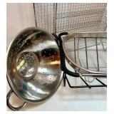 Collection of Kitchen Racks, Baskets, and Colanders Collection of Kitchen Racks, Baskets, and Colanders