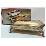 Town Court Silver-Plated Buffet Server with Pyrex Insert and Lid Town Court Silver-Plated Buffet Server with Pyrex Insert and Lid