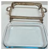 Town Court Silver-Plated Buffet Server with Pyrex Insert and Lid Town Court Silver-Plated Buffet Server with Pyrex Insert and Lid