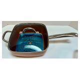 Copper Chef Deep Square Pan with Lid, Fry Basket, and Steamer Rack Copper Chef Deep Square Pan with Lid, Fry Basket, and Steamer Rack