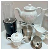 Tea and Coffee Service Set with Nuwave Twister Blender and Stainless Accessories Tea and Coffee Service Set with Nuwave Twister Blender and Stainless Accessories