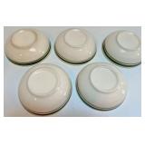Set of 6 Vintage Hand-Painted Folk Art Ceramic Bowls Set of 6 Vintage Hand-Painted Folk Art Ceramic Bowls