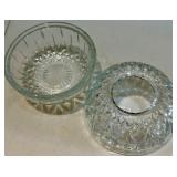 Collection of Vintage Clear Glass Serveware, Bowls, and Decorative Pieces Collection of Vintage Clear Glass Serveware, Bowls, and Decorative Pieces