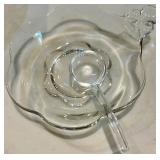 Collection of Vintage Clear Glass Serveware, Bowls, and Decorative Pieces Collection of Vintage Clear Glass Serveware, Bowls, and Decorative Pieces
