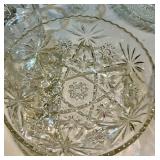 Collection of Vintage Clear Glass Serveware, Bowls, and Decorative Pieces Collection of Vintage Clear Glass Serveware, Bowls, and Decorative Pieces