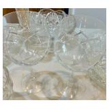 Collection of Vintage Clear Glass Serveware, Bowls, and Decorative Pieces Collection of Vintage Clear Glass Serveware, Bowls, and Decorative Pieces