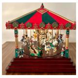 Holiday Carousel Music Box with Lights and Animal Figures Holiday Carousel Music Box with Lights and Animal Figures