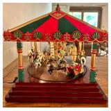 Holiday Carousel Music Box with Lights and Animal Figures Holiday Carousel Music Box with Lights and Animal Figures