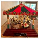 Holiday Carousel Music Box with Lights and Animal Figures Holiday Carousel Music Box with Lights and Animal Figures