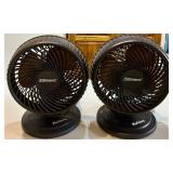 Pair of Holmes Blizzard Table Fans with Adjustable Settings Pair of Holmes Blizzard Table Fans with Adjustable Settings