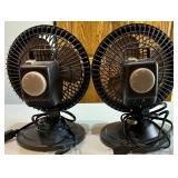 Pair of Holmes Blizzard Table Fans with Adjustable Settings Pair of Holmes Blizzard Table Fans with Adjustable Settings