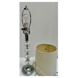 Crystal Table Lamp Pair with Lamp Shades and Galileo Thermometer Crystal Table Lamp Pair with Lamp Shades and Galileo Thermometer