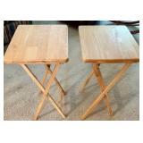 Pair of Wooden Folding TV Trays Pair of Wooden Folding TV Trays