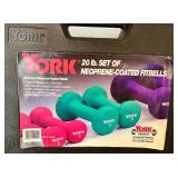 Exercise and Wellness Lot: York Fitbells, Aircast Cryo/Cuff, Vintage Cat Planter, and Massage Roller Exercise and Wellness Lot: York Fitbells, Aircast Cryo/Cuff, Vintage Cat Planter, and Massage Roller