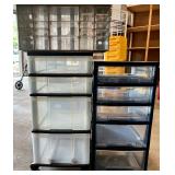 Lot of 3 Plastic Drawer Storage Organizers and Multi-Drawer Parts Cabinet Lot of 3 Plastic Drawer Storage Organizers and Multi-Drawer Parts Cabinet